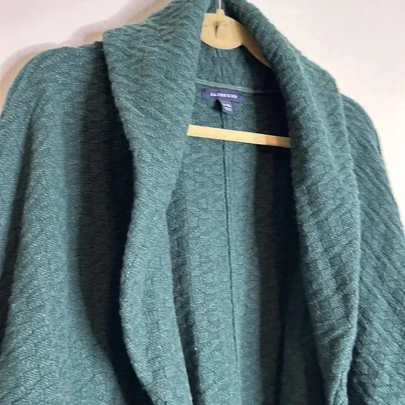 Lands’end Green Sweater Cape - Picture 11 of 12